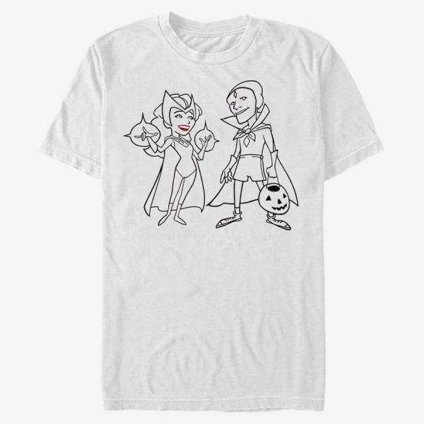 Tričko Merch Marvel WandaVision - Simple Ink Unisex T-Shirt White S