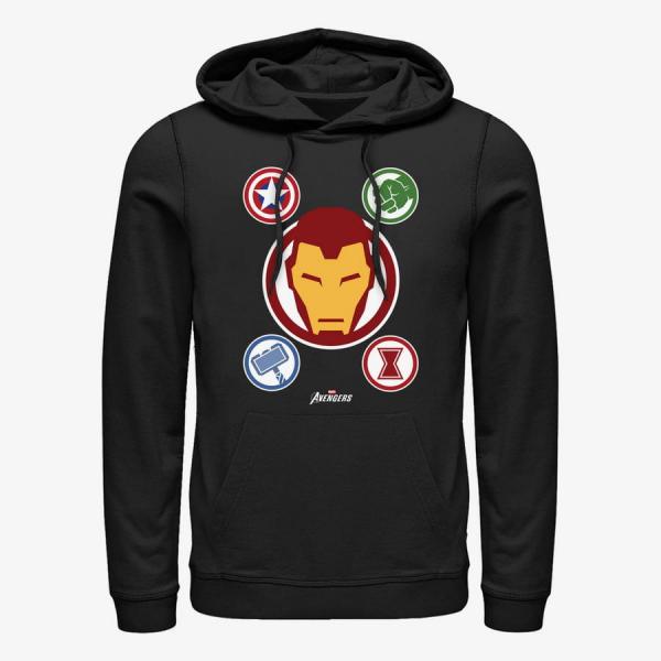Mikina Merch Marvel - Emblem Club Unisex Hoodie Black XXL