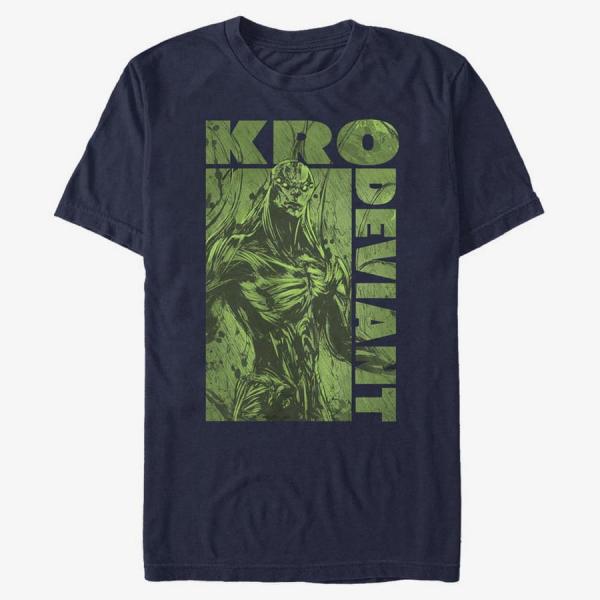 Tričko Merch Marvel: Eternals - Green Kro Unisex T-Shirt Navy Blue XL
