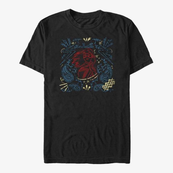 Queens Ms. Marvel - Ms. Marvel Line Drawing Unisex T-Shirt Black
