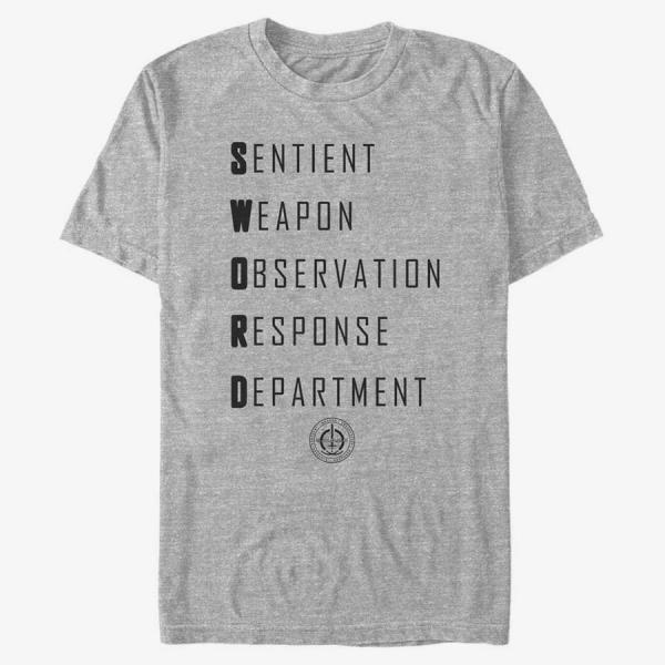 Tričko Merch Marvel WandaVision - Sword Acronym Unisex T-Shirt Heather Grey S