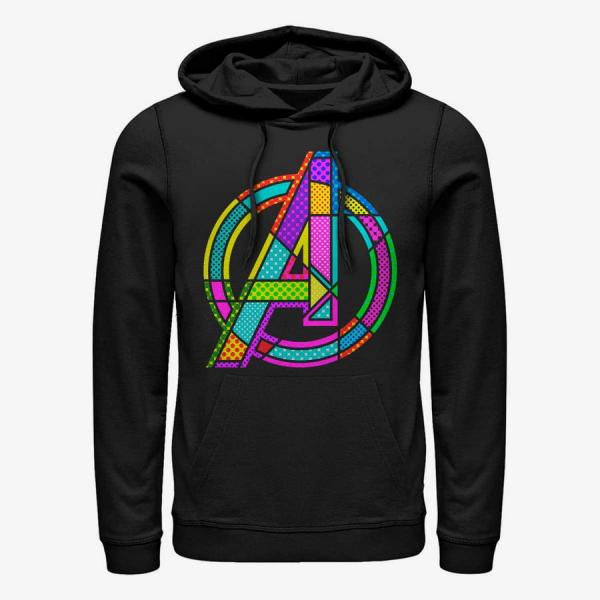 Mikina Merch Marvel Avengers Classic - Halftone Pop A Unisex Hoodie Black M