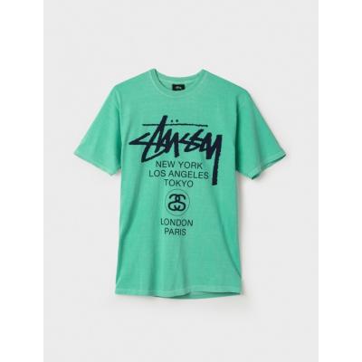 Stüssy World Tour Pigment Dyed Turquoise