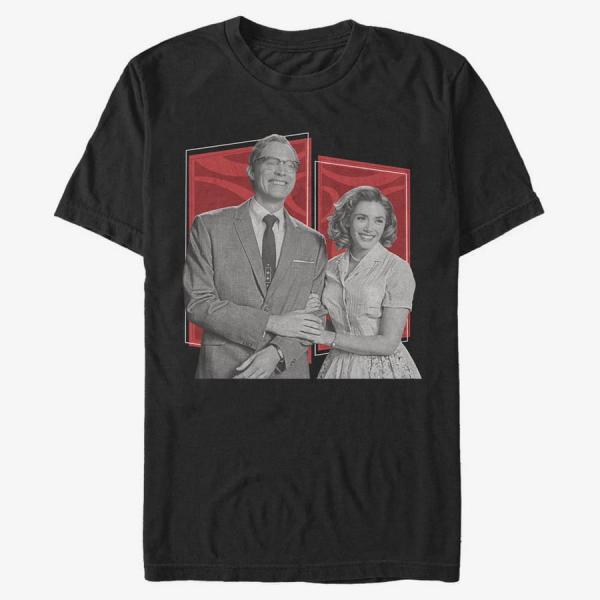 Tričko Merch Marvel WandaVision - RETRO POSES Unisex T-Shirt Black M