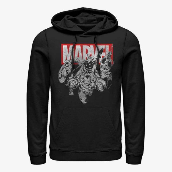 Mikina Merch Marvel Avengers Classic - IronMan Poses Unisex Hoodie Black S