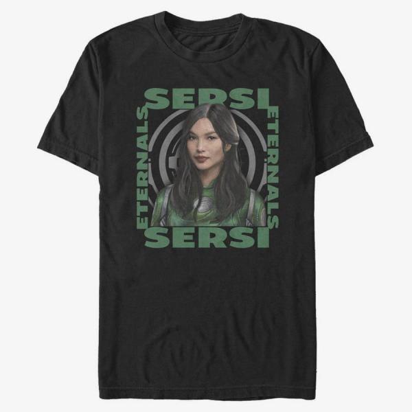 Tričko Merch Marvel The Eternals - SERSI HERO BOX Unisex T-Shirt Black S