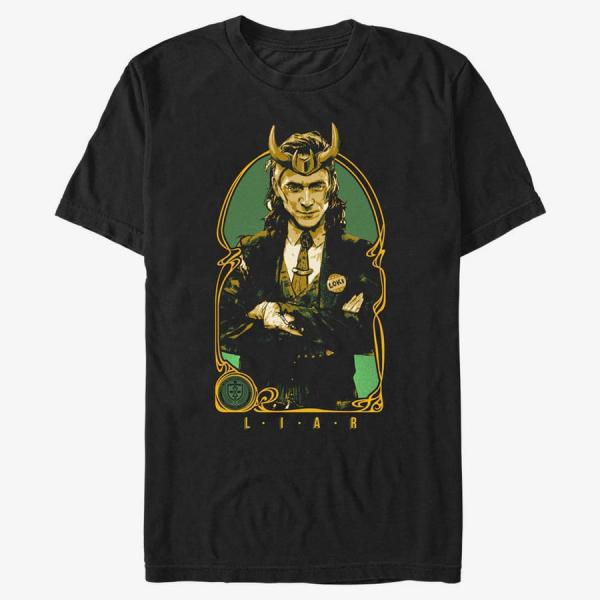 Tričko Merch Marvel Loki - LIAR Unisex T-Shirt Black S