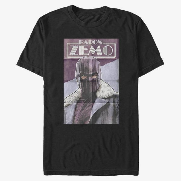 Tričko Merch Marvel The Falcon and the Winter Soldier - Zemo Poster Unisex T-Shirt Black XL