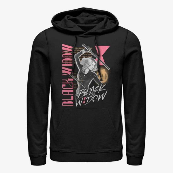 Queens Marvel - Black Widow Retro Unisex Hoodie Black