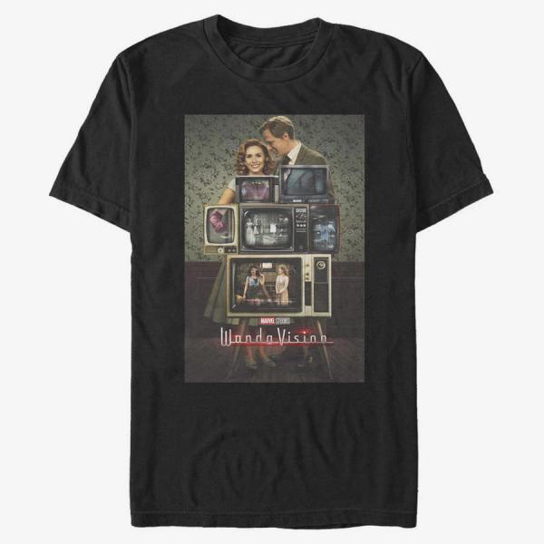 Tričko Merch Marvel WandaVision - WV Poster Through the Years Unisex T-Shirt Black XXL