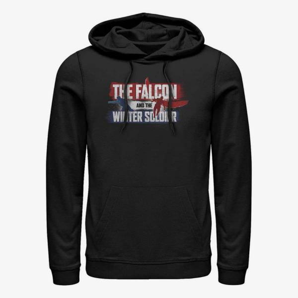 Mikina Merch Marvel The Falcon and the Winter Soldier - Spray Paint Unisex Hoodie Black XXL