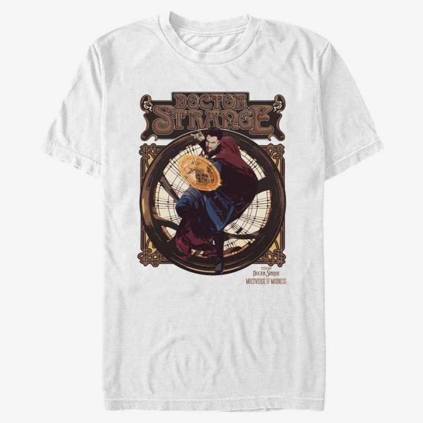 Tričko Merch Marvel Doctor Strange in the Multiverse of Madness - Retro Seal Unisex T-Shirt White S