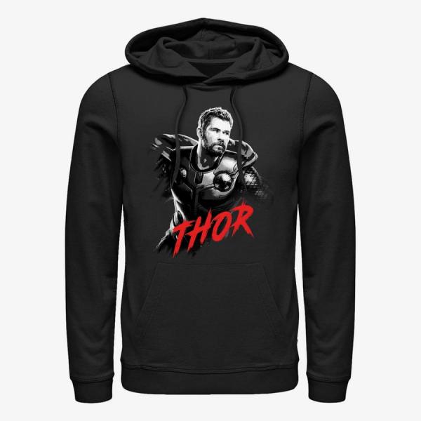 Queens Marvel Avengers: Endgame - High Contrast Thor Unisex Hoodie Black