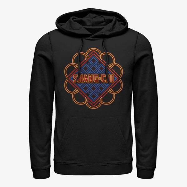 Mikina Merch Marvel Shang-Chi - Neon Logo Rings Unisex Hoodie Black L