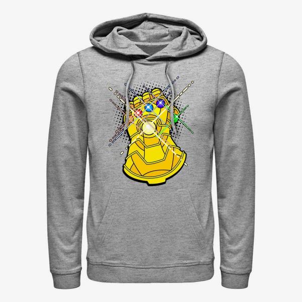 Queens Marvel Avengers Classic - Gold Gauntlet Unisex Hoodie Heather Grey