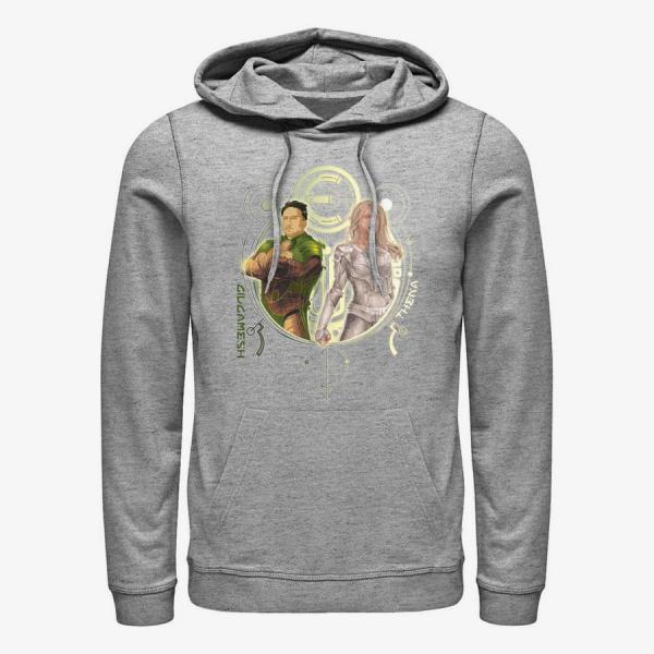 Mikina Merch Marvel: Eternals - GILGAMESH THENA DUO Unisex Hoodie Heather Grey S