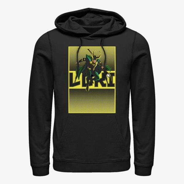 Mikina Merch Marvel - Halftone Loki Unisex Hoodie Black M