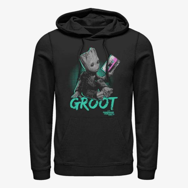 Mikina Merch Marvel - Neon Baby Groot Unisex Hoodie Black M