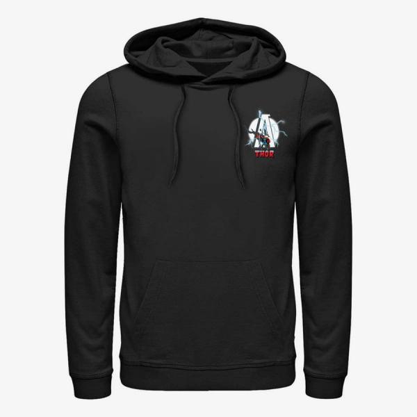 Mikina Merch Marvel Avengers Classic - Thor Badge Unisex Hoodie Black M