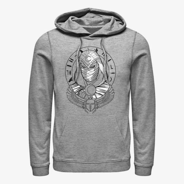 Mikina Merch Marvel Moon Knight - MOON KNIGHT SCARAB Unisex Hoodie Heather Grey XXL