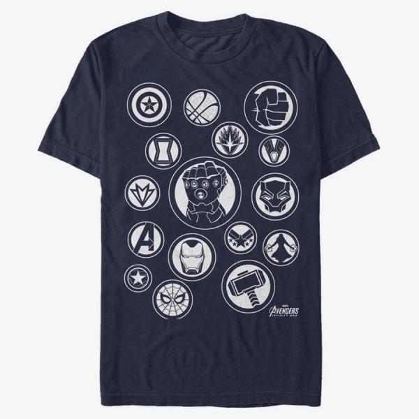 Tričko Merch Marvel Avengers: Infinity War - Avengers Symbol Unisex T-Shirt Navy Blue M