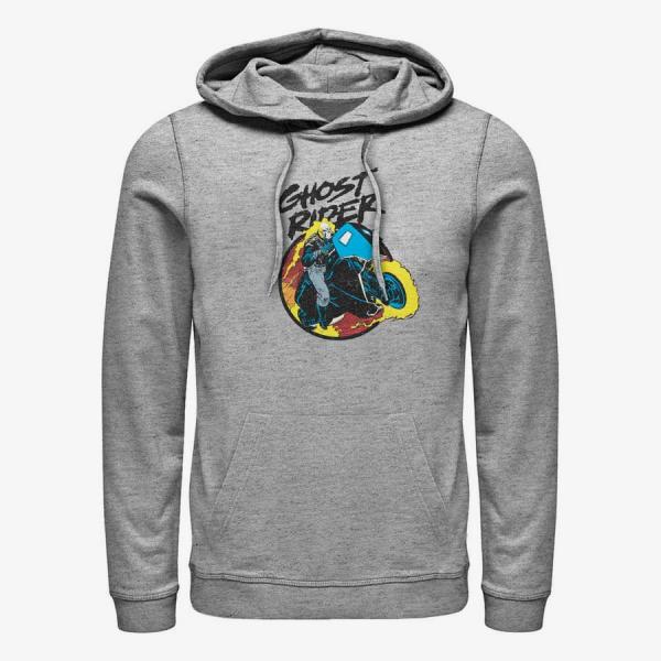 Mikina Merch Marvel Other - GHOST RIDER 90S Unisex Hoodie Heather Grey M
