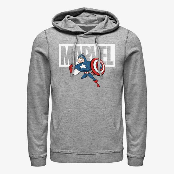 Queens Marvel Avengers Classic - Brick Captn Unisex Hoodie Heather Grey