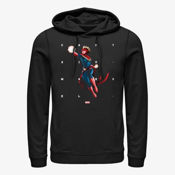 Mikina Merch Marvel - Captain Marvel Shapes Unisex Hoodie Black XL
