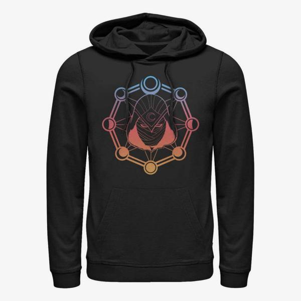 Mikina Merch Marvel Moon Knight - MOON KNIGHT PHASES Unisex Hoodie Black XXL