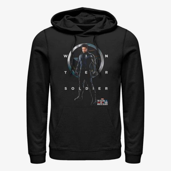 Mikina Merch Marvel The Falcon and the Winter Soldier - WINTER SOLDIER GRID TEXT Unisex Hoodie Black XL
