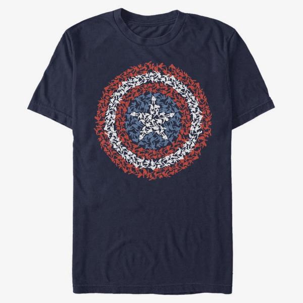 Tričko Merch Marvel Avengers Classic - Mini Caps Unisex T-Shirt Navy Blue L