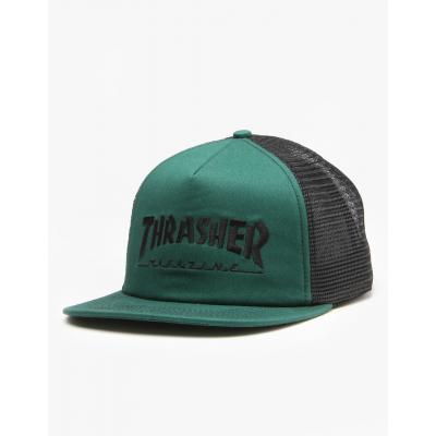 Thrasher Logo Mesh Cap Embroidered Green/ Black