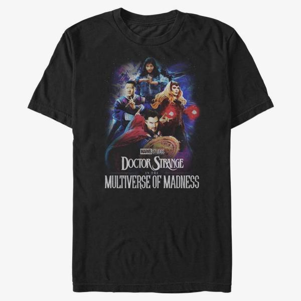 Tričko Merch Marvel Doctor Strange in the Multiverse of Madness - Poster Group Unisex T-Shirt Black S