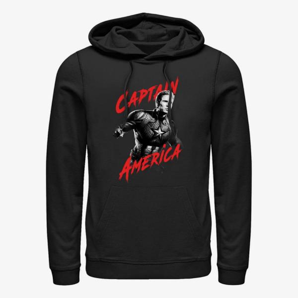 Mikina Merch Marvel Avengers: Endgame - High Contrast America Unisex Hoodie Black S