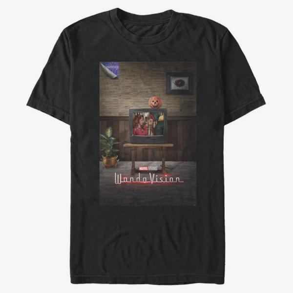Tričko Merch Marvel WandaVision - WV Poster 90s Unisex T-Shirt Black S