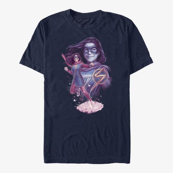 Tričko Merch Ms. Marvel - House Of Mirrors Unisex T-Shirt Navy Blue XL