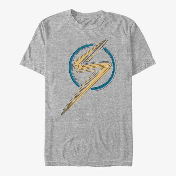 Queens Ms. Marvel - Ms. Marvel Badge Unisex T-Shirt Heather Grey