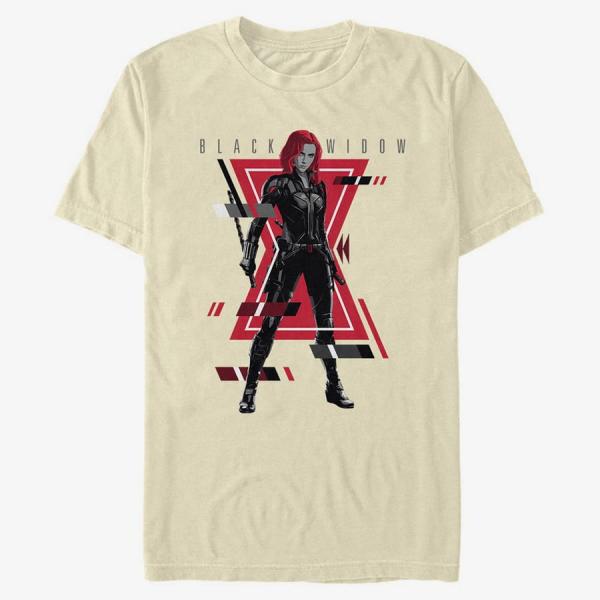 Tričko Merch Marvel Black Widow - Widow Glitch Unisex T-Shirt Natural S