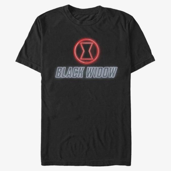 Tričko Merch Marvel - BLACK WIDOW NEON Unisex T-Shirt Black S