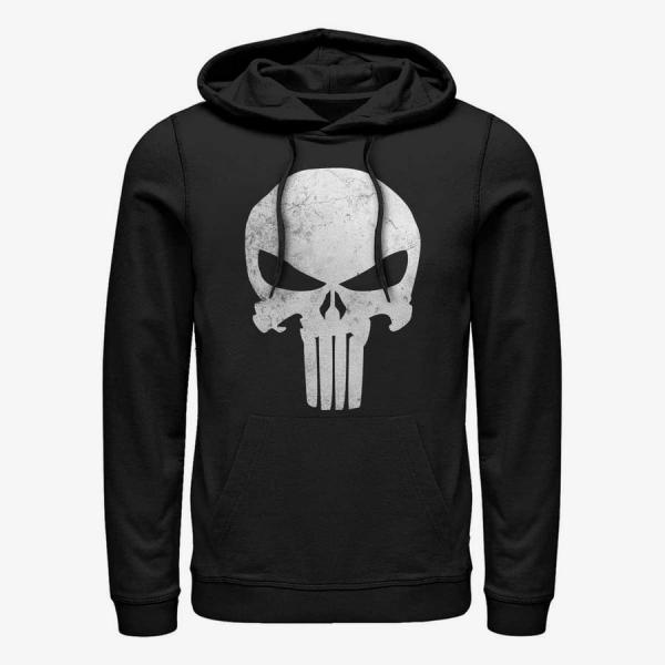 Queens Marvel - Punisher Distressed Skull Unisex Hoodie Black