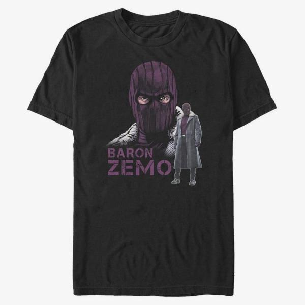 Tričko Merch Marvel The Falcon and the Winter Soldier - Masked Zemo Unisex T-Shirt Black S