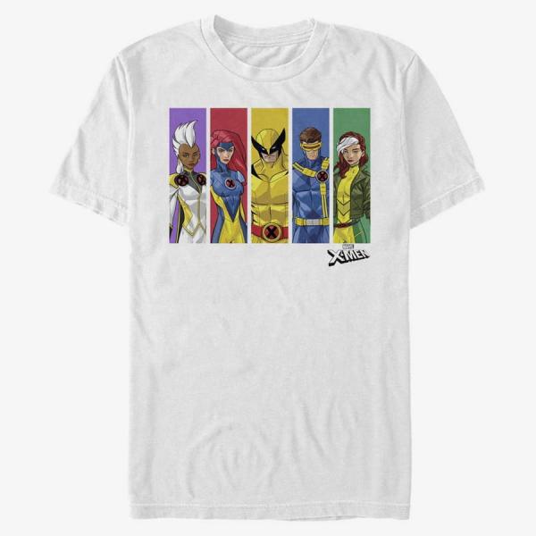 Tričko Merch Marvel Classic - Marvel Rainbow Unisex T-Shirt White S