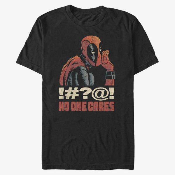 Tričko Merch Marvel Deadpool - No One Cares Unisex T-Shirt Black XL