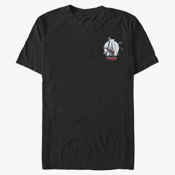 Tričko Merch Marvel Avengers Classic - Thor Badge Unisex T-Shirt Black L