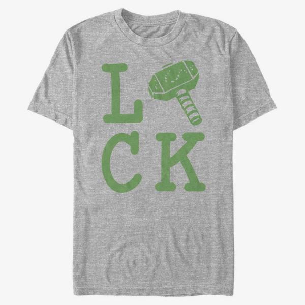 Tričko Merch Marvel Avengers Classic - God of Luck Unisex T-Shirt Heather Grey S