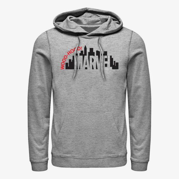 Mikina Merch Marvel Other - Skyline Logo Unisex Hoodie Heather Grey S