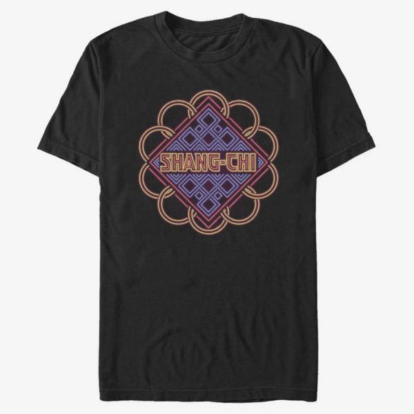 Tričko Merch Marvel Shang-Chi - Neon Logo Rings Unisex T-Shirt Black XXL