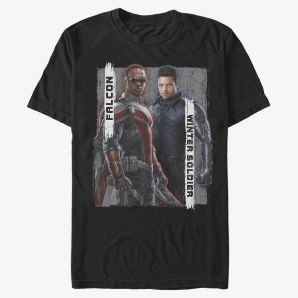 Tričko Merch Marvel The Falcon and the Winter Soldier - New Team Unisex T-Shirt Black XXL