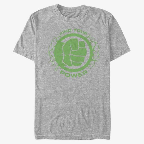 Tričko Merch Marvel Avengers Classic - Power of Hulk Unisex T-Shirt Heather Grey L