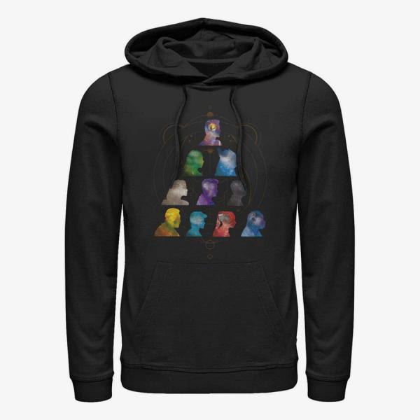 Mikina Merch Marvel The Eternals - SILHOUETTE HEADS Unisex Hoodie Black S